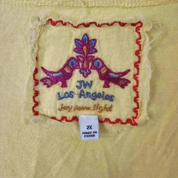 Johnny Was Yellow Plus Size Tank Size 2x - Picture 2 of 4